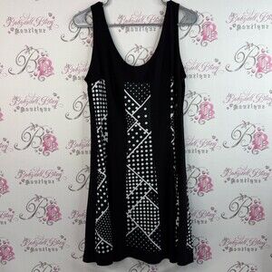 New woman design dress mini polka dot vintage Black and White Geometric Dress